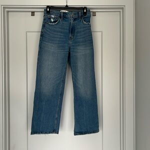Abercrombie The Crop Wide Leg Ultra High Rise jeans